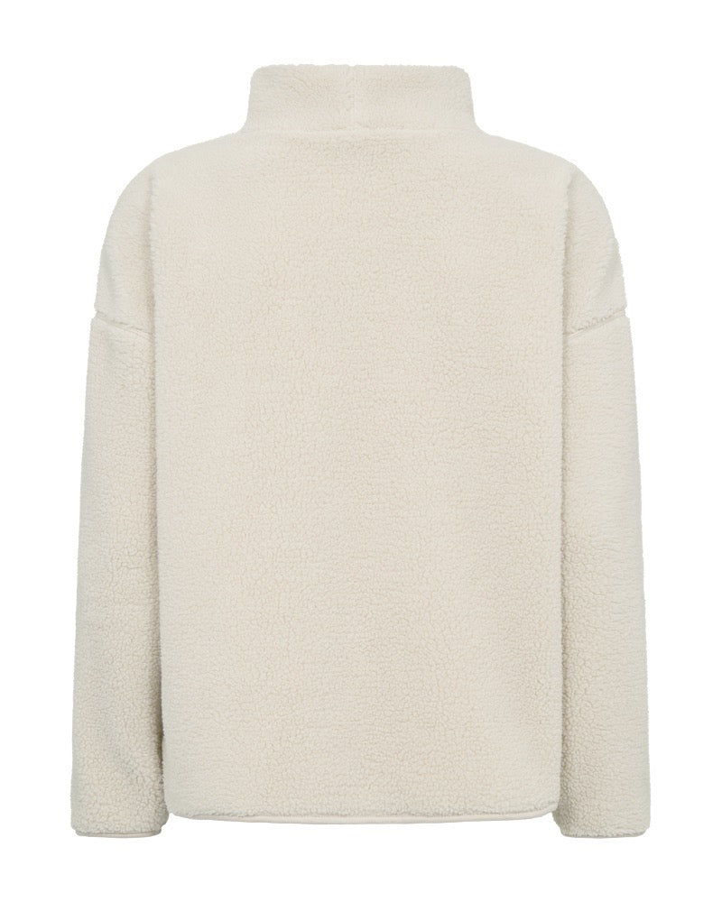 lys plys trøje i teddy kvalitet. Freequent FQTEDDY-PULLOVER Moonbeam