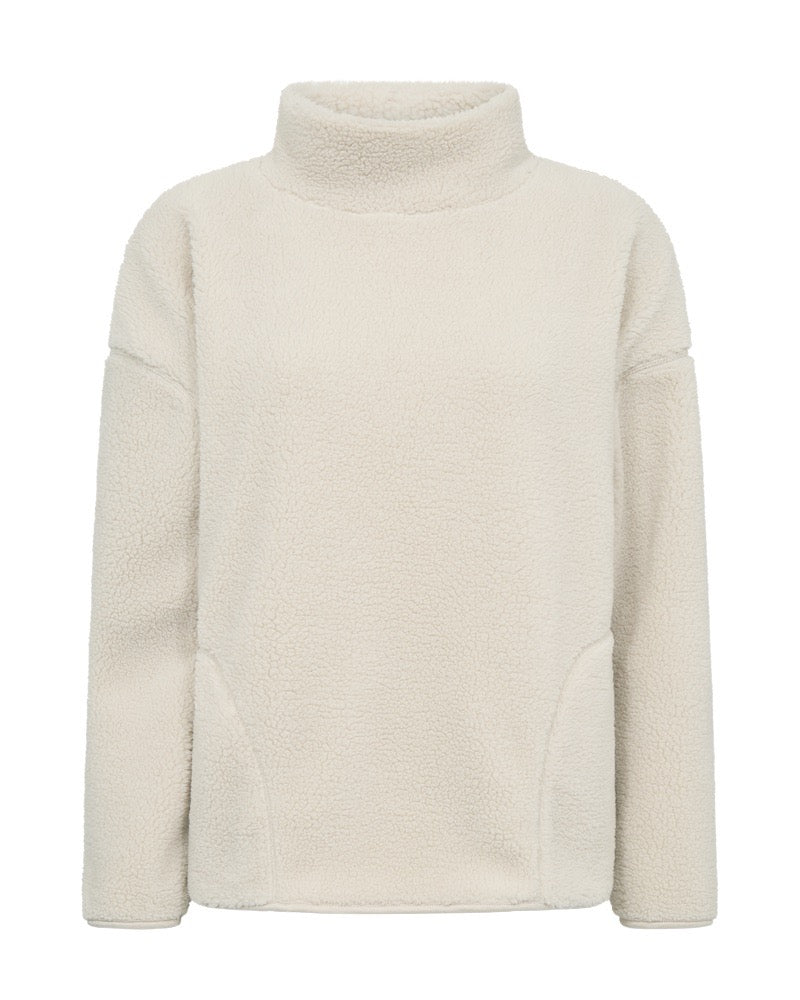 lys plys trøje i teddy kvalitet. Freequent FQTEDDY-PULLOVER Moonbeam
