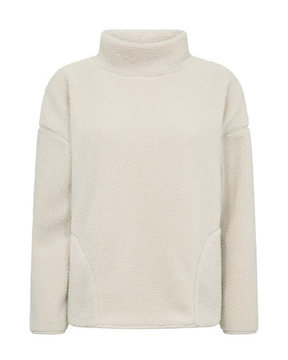 lys plys trøje i teddy kvalitet. Freequent FQTEDDY-PULLOVER Moonbeam