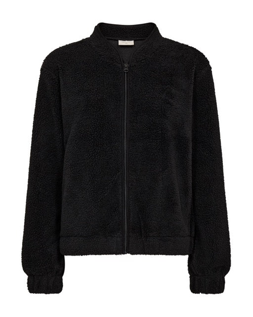 sort plys jakke i teddy kvalitet. Freequent FQTEDDY-JACKET | Black