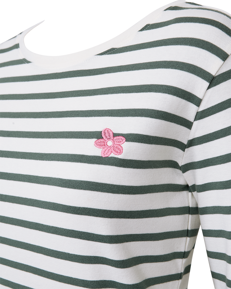 FQFAMILA-TEE - Star Off-White w. Dark Forest