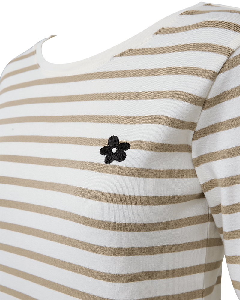 FQFAMILA-TEE -Star Off-White with Silver Mink