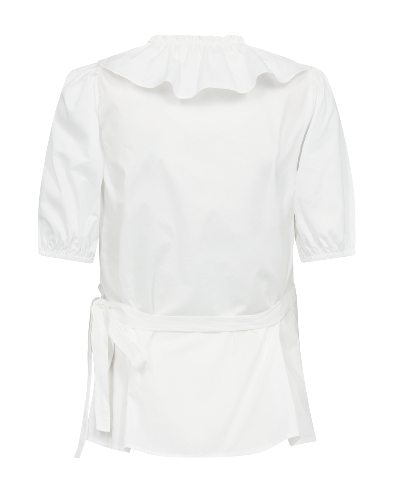 Freequent MALAY Blouse with Ruffles – Star Off-White