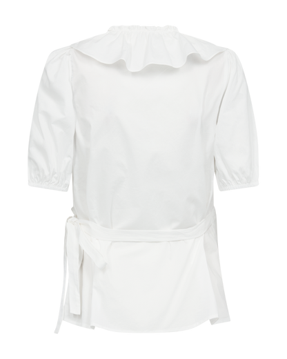 Freequent MALAY Blouse with Ruffles – Star Off-White
