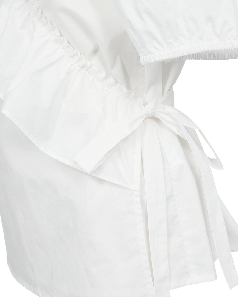 Freequent MALAY Blouse with Ruffles – Star Off-White