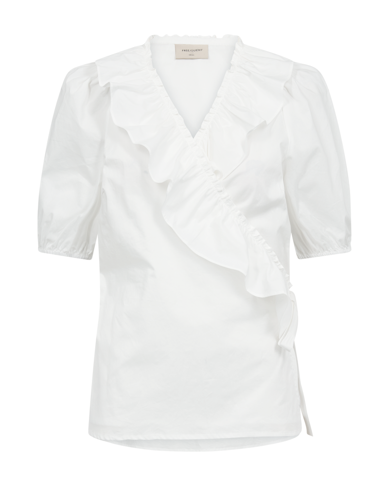 Freequent MALAY Blouse with Ruffles – Star Off-White