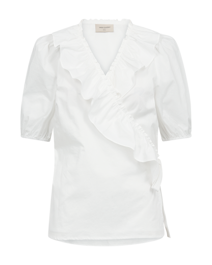 Freequent MALAY Blouse with Ruffles – Star Off-White
