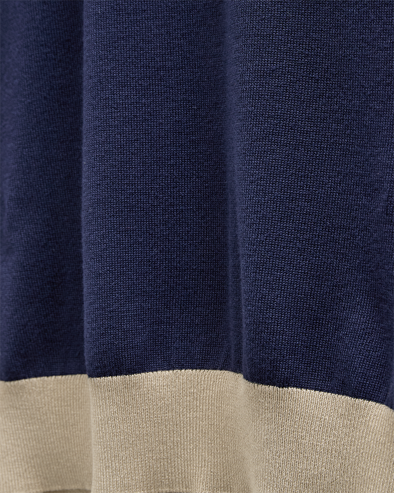 FQKATIE-PULLOVER - NAVY BLAZER W. SILVER MINK