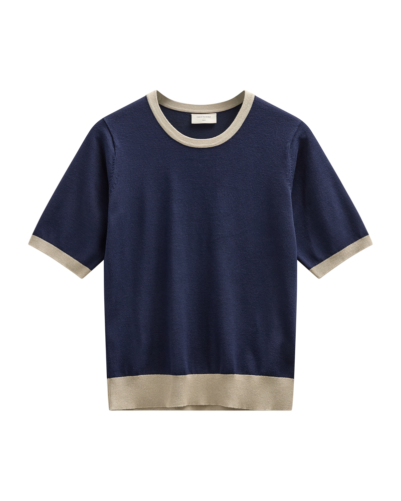 FQKATIE-PULLOVER - NAVY BLAZER MIT SILBERNEM NERZ