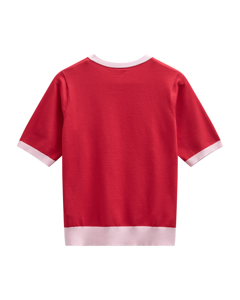 FQKATIE-PULLOVER - TRUE RED MIT SWEET LILAC