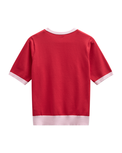 FQKATIE-PULLOVER - TRUE RED MIT SWEET LILAC