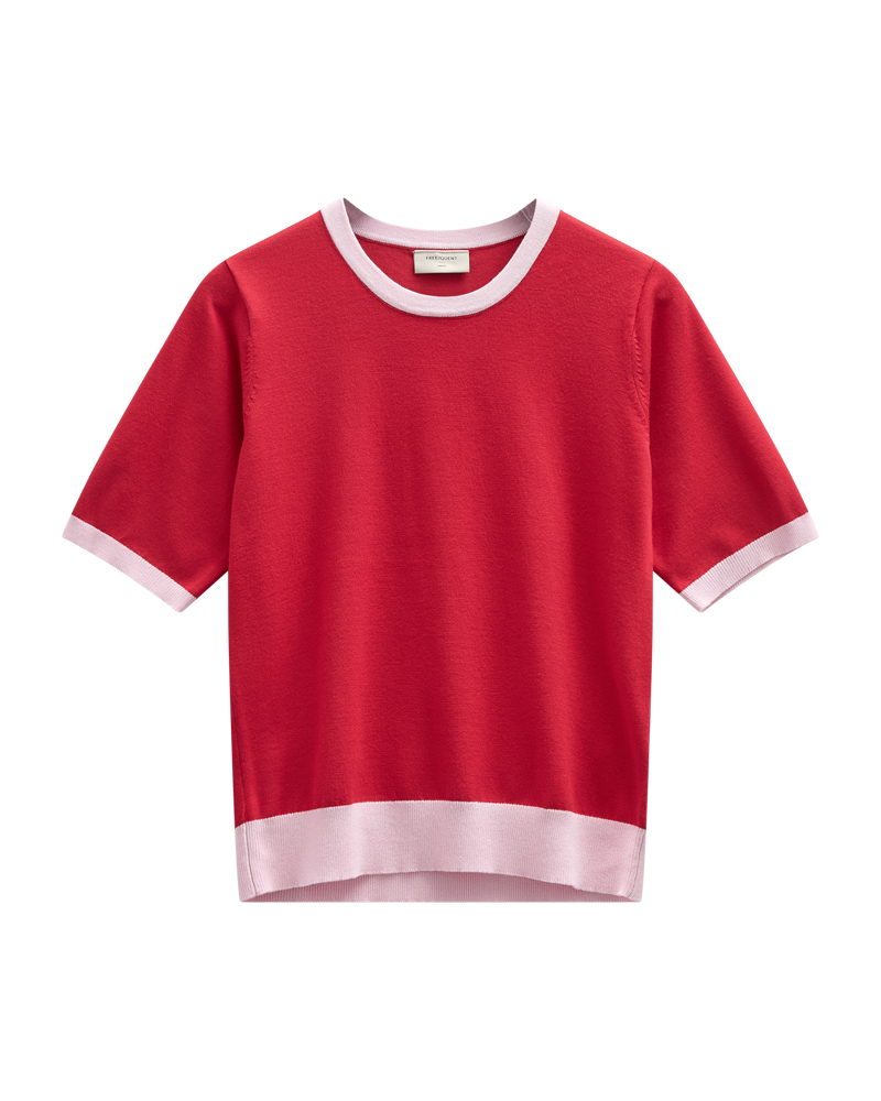 FQKATIE-PULLOVER - TRUE RED W. SWEET LILAC