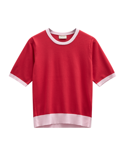 FQKATIE-PULLOVER - TRUE RED MIT SWEET LILAC