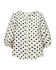 FQALMA-BLOUSE - MOONBEAM W. NAVY BLAZER