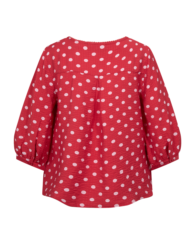 FQALMA-BLOUSE - TRUE RED W. SWEET LILAC