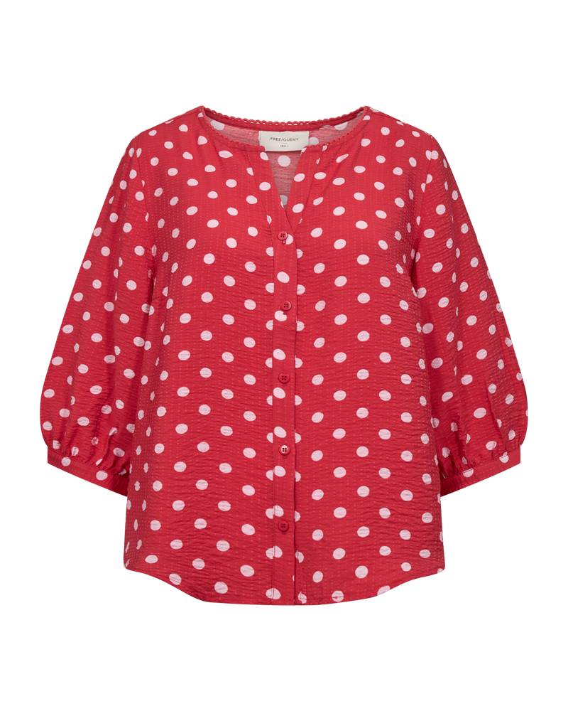FQALMA-BLOUSE - TRUE RED W. SWEET LILAC