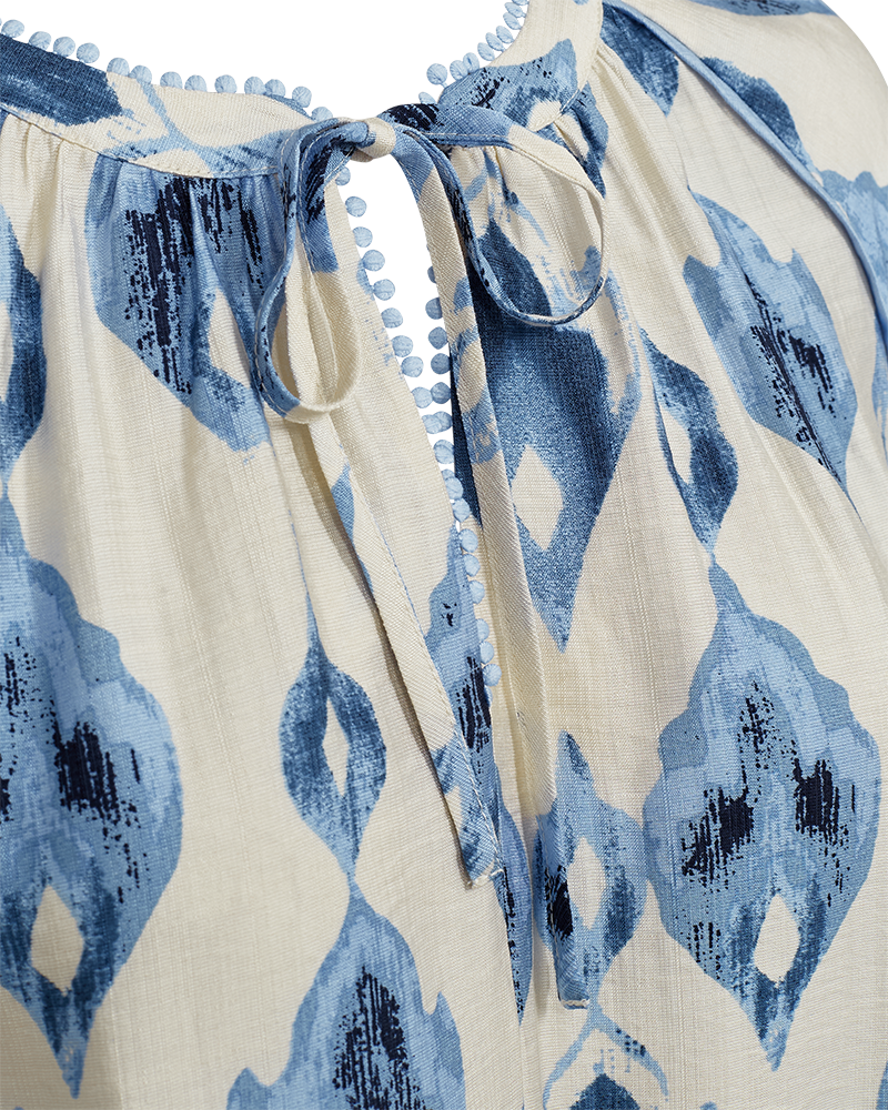 FQRANA-BLOUSE - MOONBEAM W. BLUE BELL