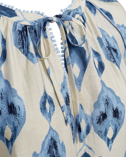 FQRANA-BLOUSE - MOONBEAM W. BLUE BELL