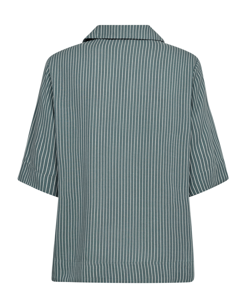 FQSAVA-BLOUSE - DARK FOREST W. STAR OFF-WHITE