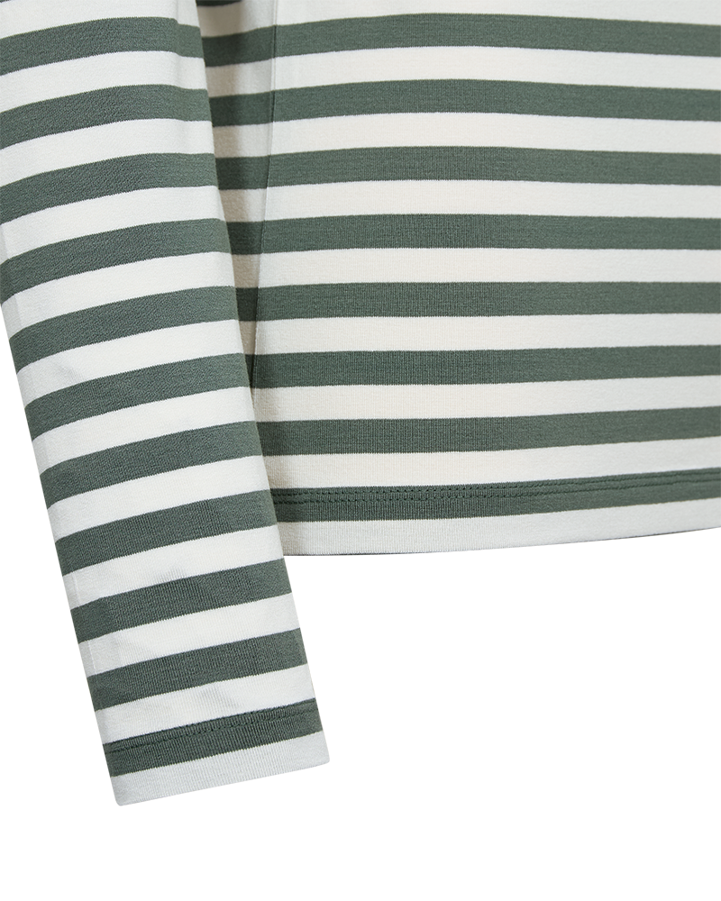 Freequent FQLIANA-TEE Bluse | Dark Forest mit Stern Off-White