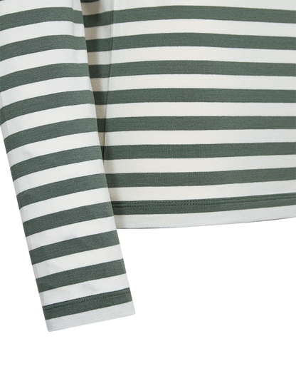 Freequent FQLIANA-TEE Bluse | Dark Forest mit Stern Off-White