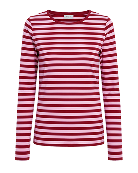 Freequent FQLIANA-TEE Blouse | True Red w. Sweet Lilac