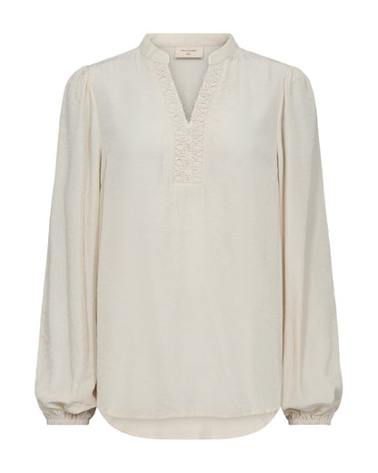 lys sandfarvet bluse Freequent FQTESSY-BLOUSE Moonbeam