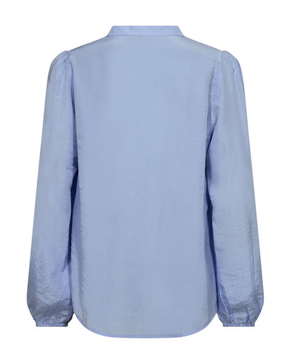 blå bluse Freequent FQTESSY-BLOUSE Chambray Blue