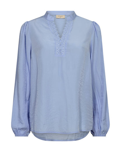 blå bluse Freequent FQTESSY-BLOUSE Chambray Blue