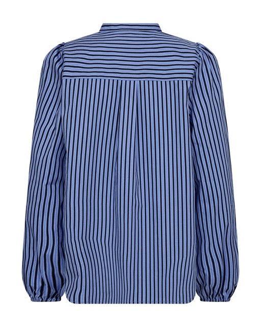 stribet blå bluse Freequent FQJOLIE-BLOUSE Wedgewood w. Salute