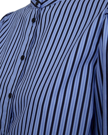 stribet blå bluse Freequent FQJOLIE-BLOUSE Wedgewood w. Salute