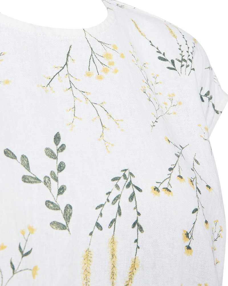 FQLALUNA-BLOUSE - BRILLIANT WHITE W. GOLDEN HAZE