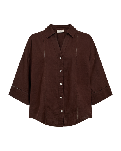 Freequent FQLALUNA-SHIRT - COFFEE BEAN