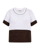 Freequent - FQESTAPPER-PULLOVER - Brilliant White w. Coffee Bean