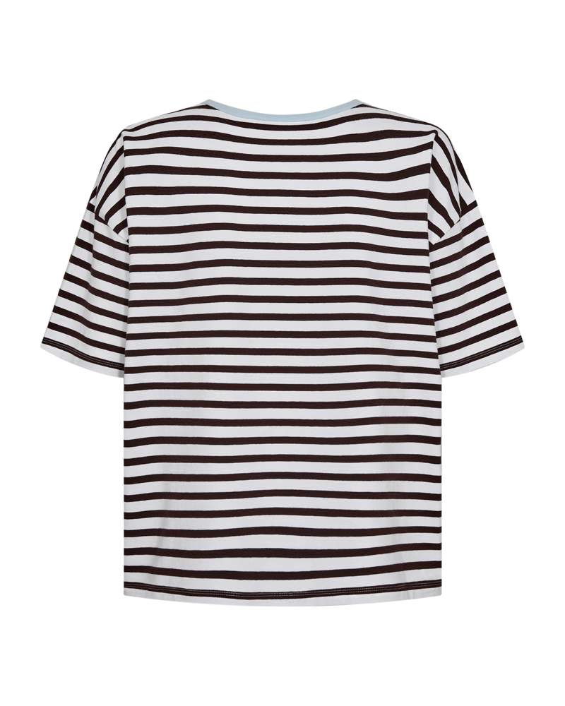 Freequent - FQFENJAL-TEE - Brilliant White w. Coffee Bean