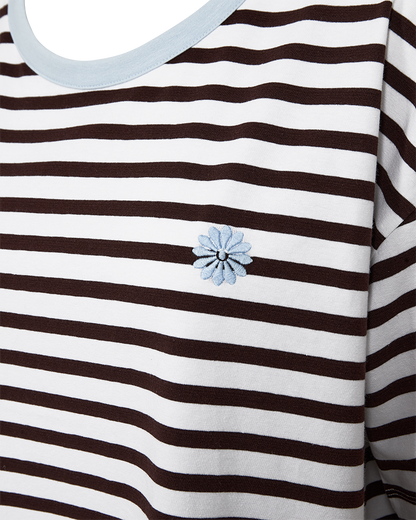 Freequent - FQFENJAL-TEE - Brilliant White w. Coffee Bean
