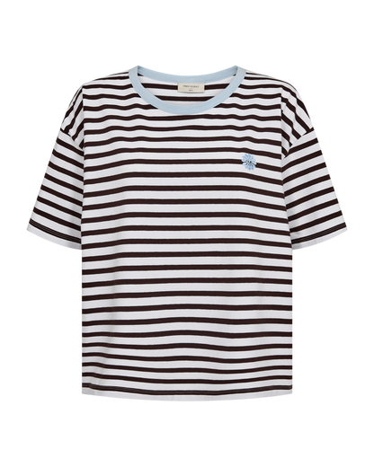 Freequent - FQFENJAL-TEE - Brilliant White w. Coffee Bean