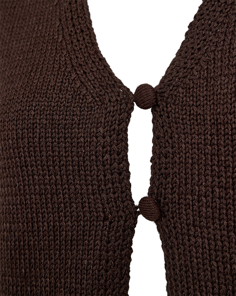 Freequent - FQGRSCALIVA-WAISTCOAT - Coffee Bean