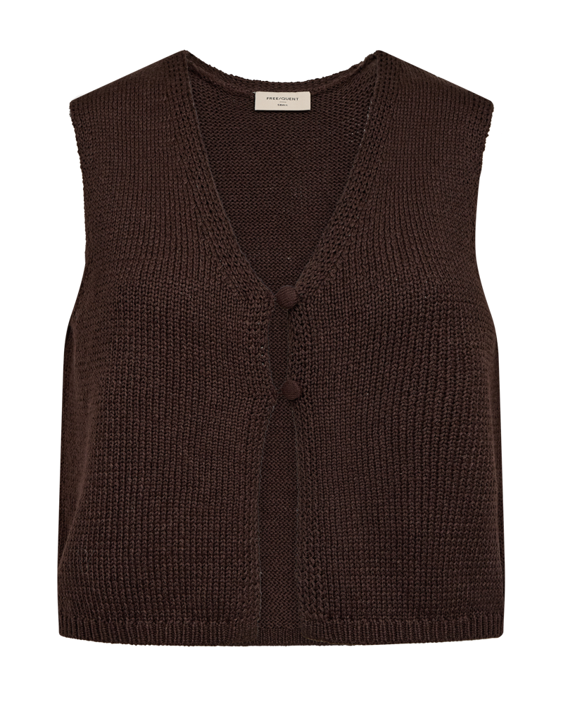 Freequent - FQGRSCALIVA-WAISTCOAT - Coffee Bean