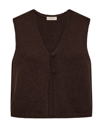 Freequent - FQGRSCALIVA-WAISTCOAT - Coffee Bean