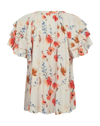 Freequent - FQADNEY-BLOUSE - Moonbeam w. Fresh Salmon
