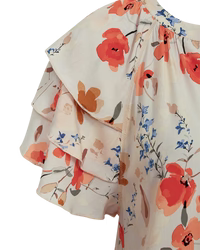 Freequent - FQADNEY-BLOUSE - Moonbeam w. Fresh Salmon