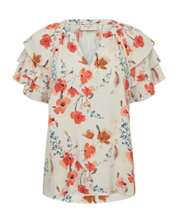 Freequent - FQADNEY-BLOUSE - Moonbeam w. Fresh Salmon