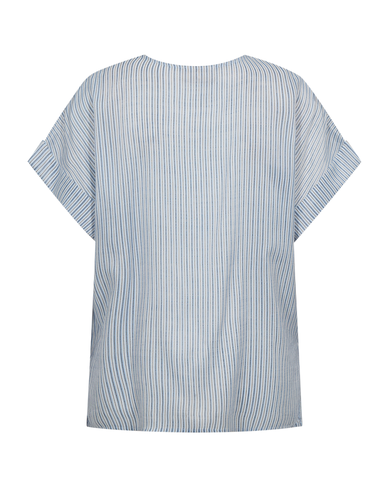 FQESOLIVA-BLOUSE - CHAMBRAY BLUE W STAR OFF-WHITE