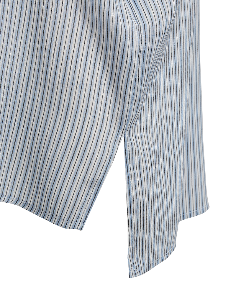 FQESOLIVA-BLOUSE - CHAMBRAY BLUE W STAR OFF-WHITE