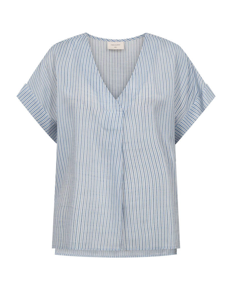 FQESOLIVA-BLOUSE - CHAMBRAY BLUE W STAR OFF-WHITE