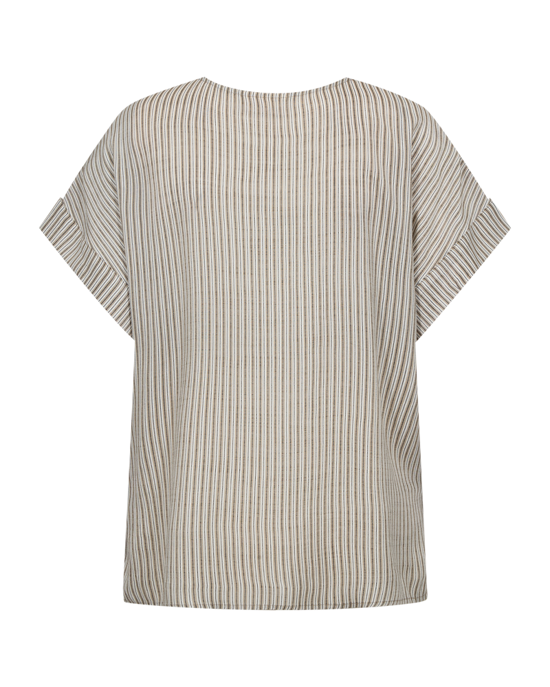 FQESOLIVA-BLOUSE - SILVER MINK W. STAR OFF-WHITE