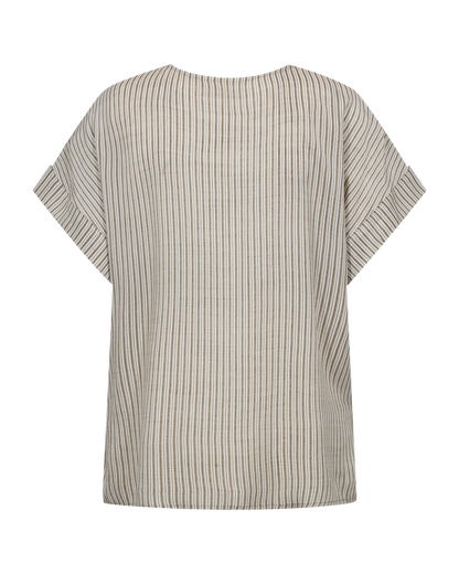 FQESOLIVA-BLOUSE - SILVER MINK W. STAR OFF-WHITE