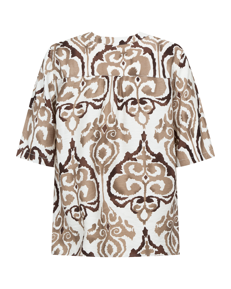 FQESVESPA-BLUSE – DESERT TAUPE MIT STERN OFF-WHITE
