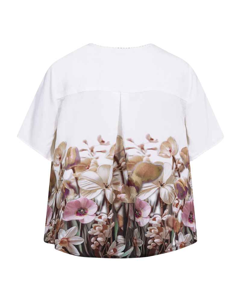 Freequent - FQMAISE-BLOUSE - Brilliant White w. Silver Mink